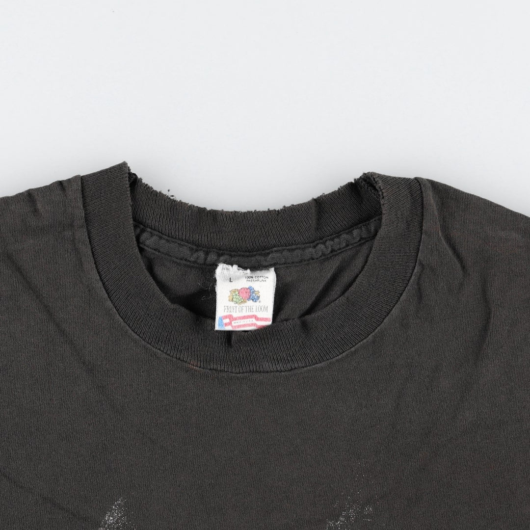 90'S Fruit of the Loom Vietnam War Memorial Souvenir T-Shirt, Made in USA, Men's Size L (approx.), Vintage cotton black type Vintage Second Hand