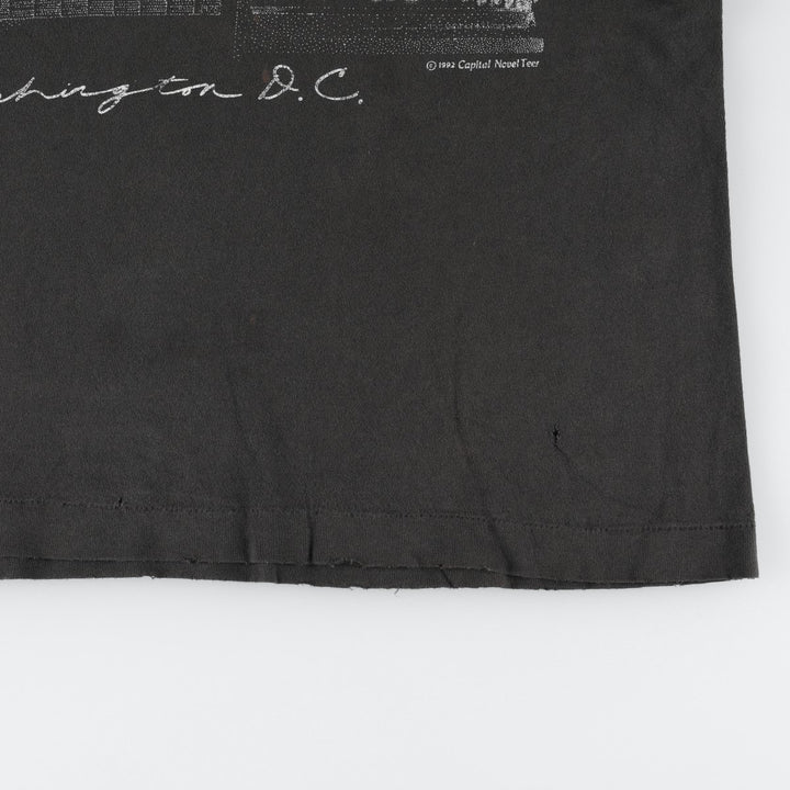 90'S Fruit of the Loom Vietnam War Memorial Souvenir T-Shirt, Made in USA, Men's Size L (approx.), Vintage cotton black type Vintage Second Hand