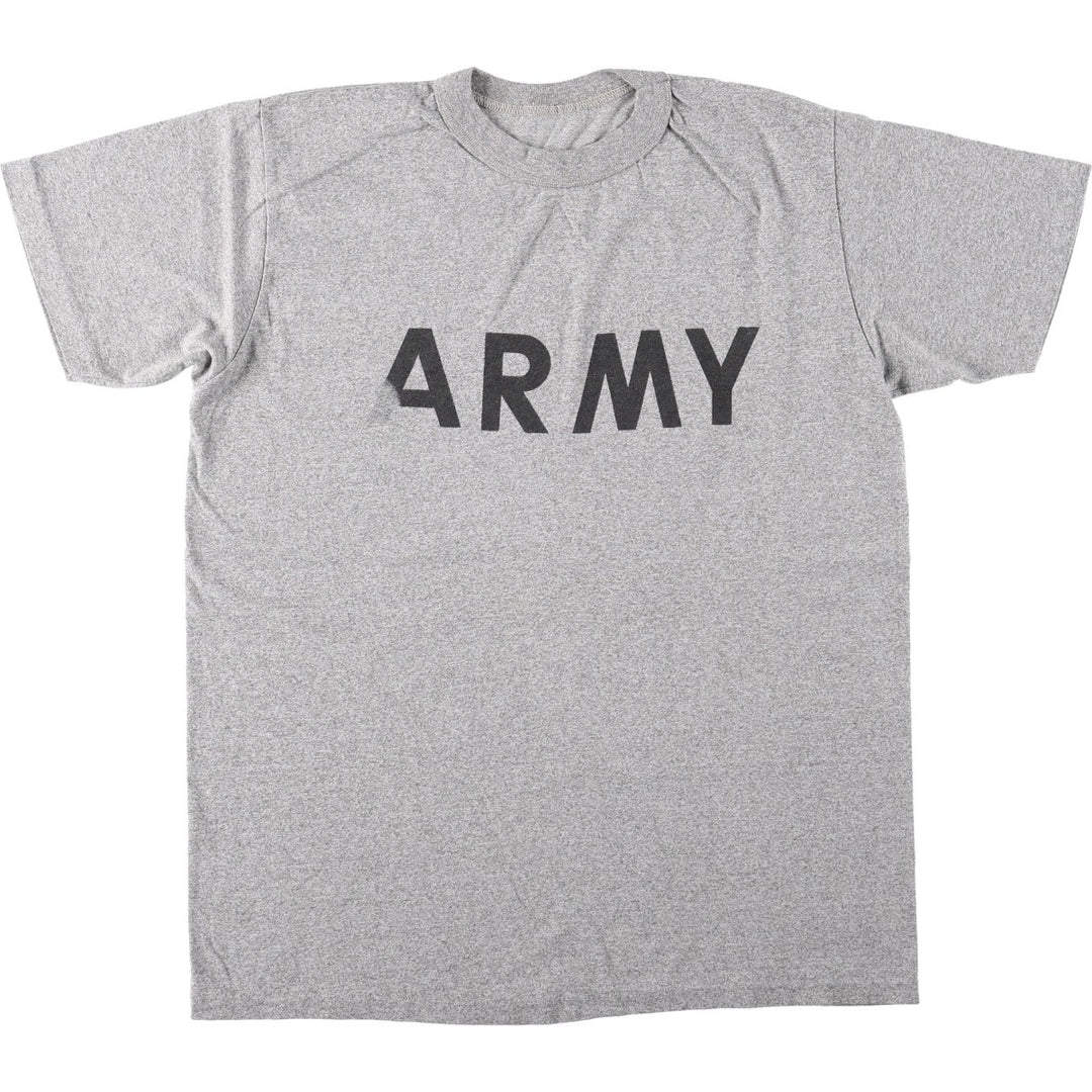 USARMY military print T-shirt, men's size M (equivalent) unclear gray type Vintage Second Hand
