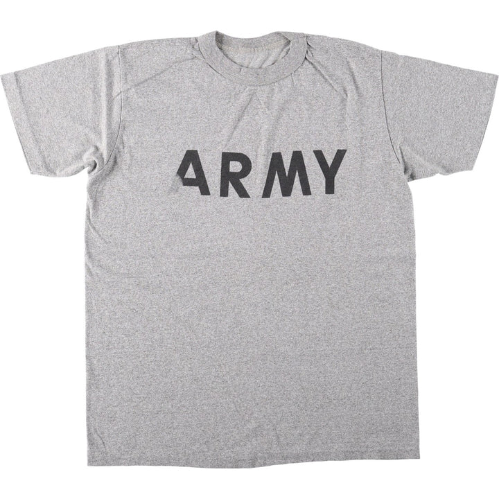 USARMY military print T-shirt, men's size M (equivalent) unclear gray type Vintage Second Hand