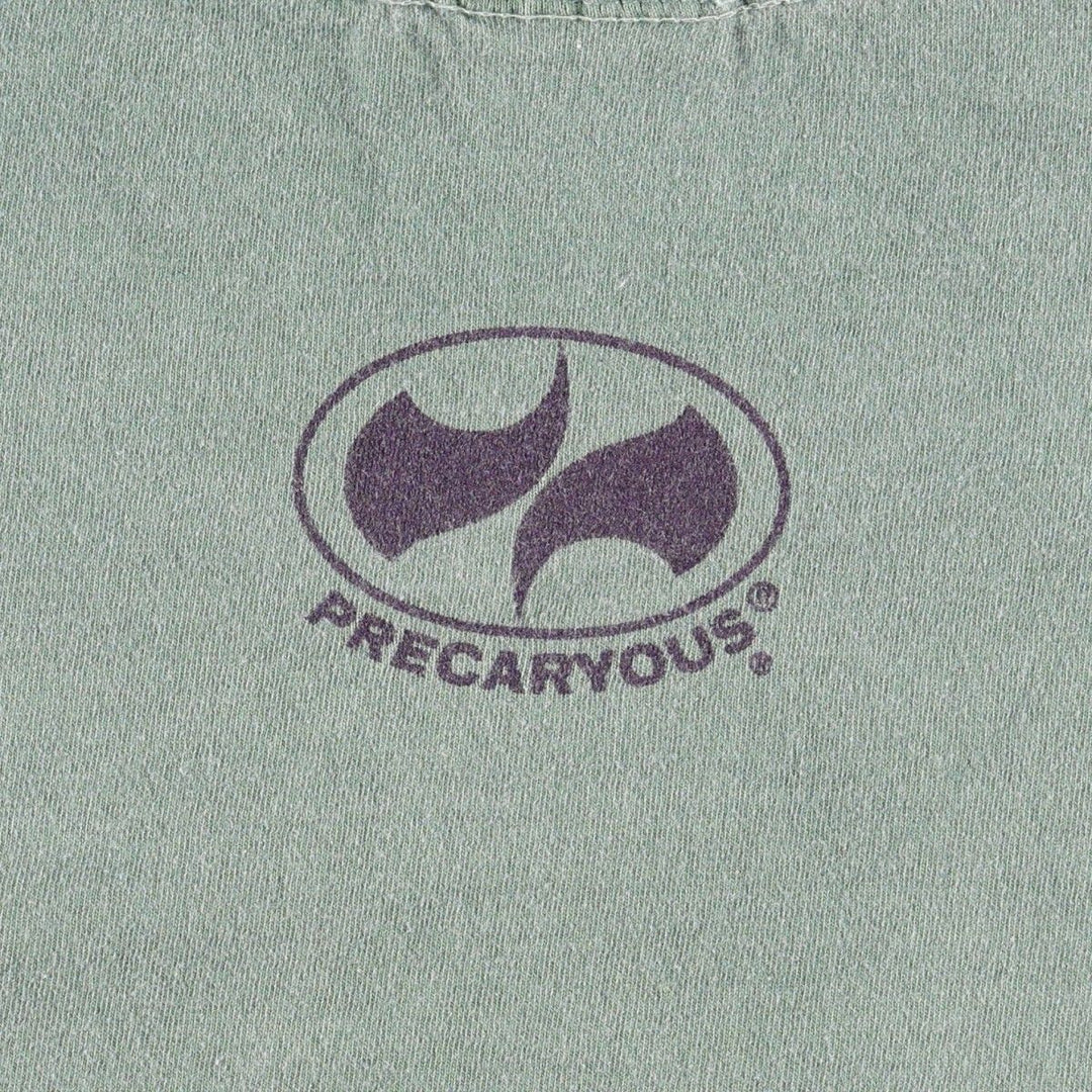 90'S PRECARYOUS Animal Pattern Print T-Shirt, Made in USA, Men's XL equivalent, Vintage cotton Khaki type sage green Vintage Second Hand