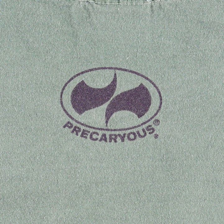 90'S PRECARYOUS Animal Pattern Print T-Shirt, Made in USA, Men's XL equivalent, Vintage cotton Khaki type sage green Vintage Second Hand