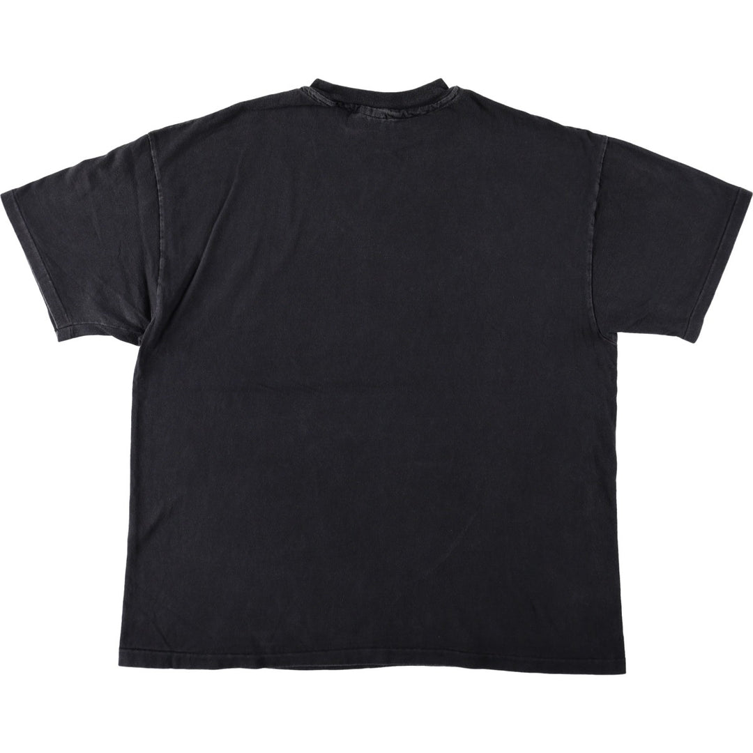 90'S Hanes BEEFY-T Advertising T-shirt Made in USA Men's XL Vintage cotton black type Vintage Second Hand