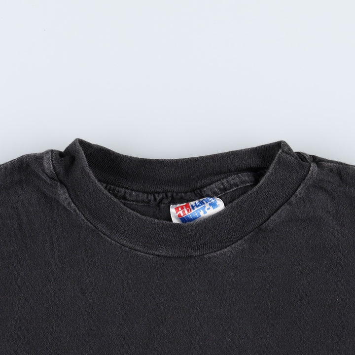90'S Hanes BEEFY-T Advertising T-shirt Made in USA Men's XL Vintage cotton black type Vintage Second Hand