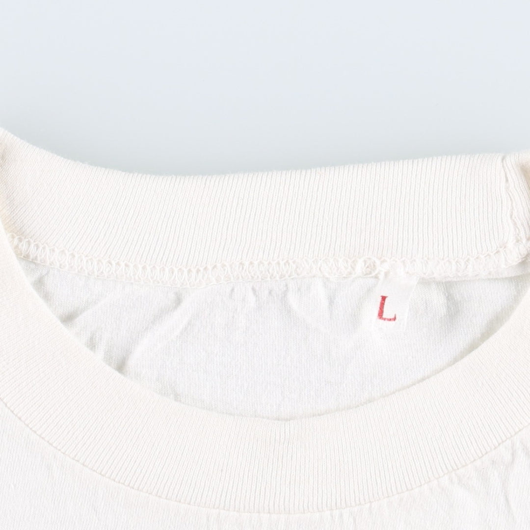 90'S Kanji Print T-Shirt, Men's Size L (Equivalent), Vintage cotton white type Vintage Second Hand