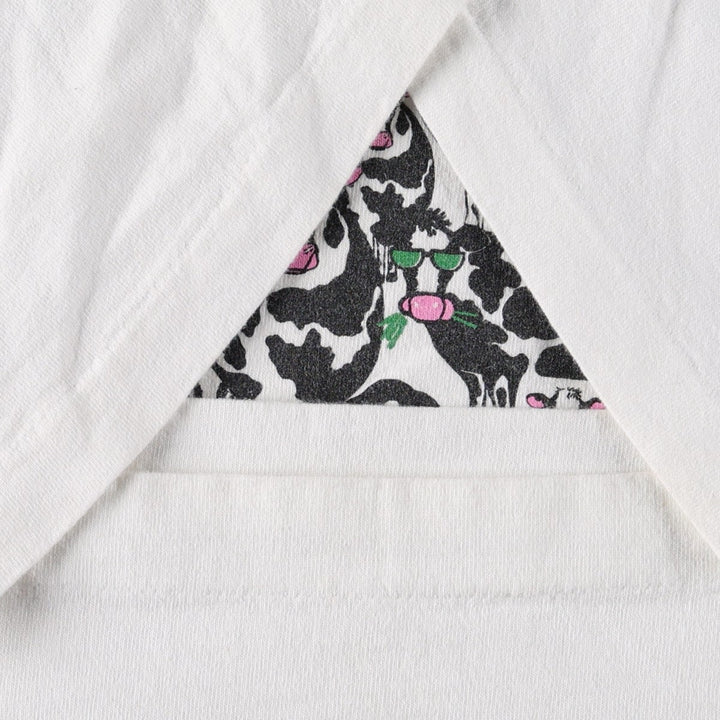 90'S Fruit of the Loom Animal T-Shirt, Made in Canada, Men's XL equivalent, Vintage cotton white type Vintage Second Hand