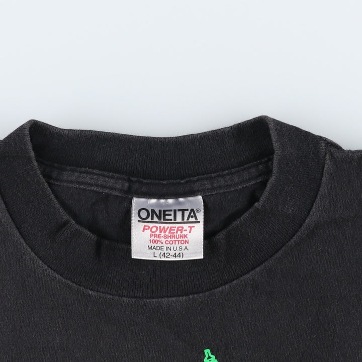 90'S ONEITA Souvenir T-shirt, Made in USA, Men's Size L (approx.), Vintage cotton black type Vintage Second Hand
