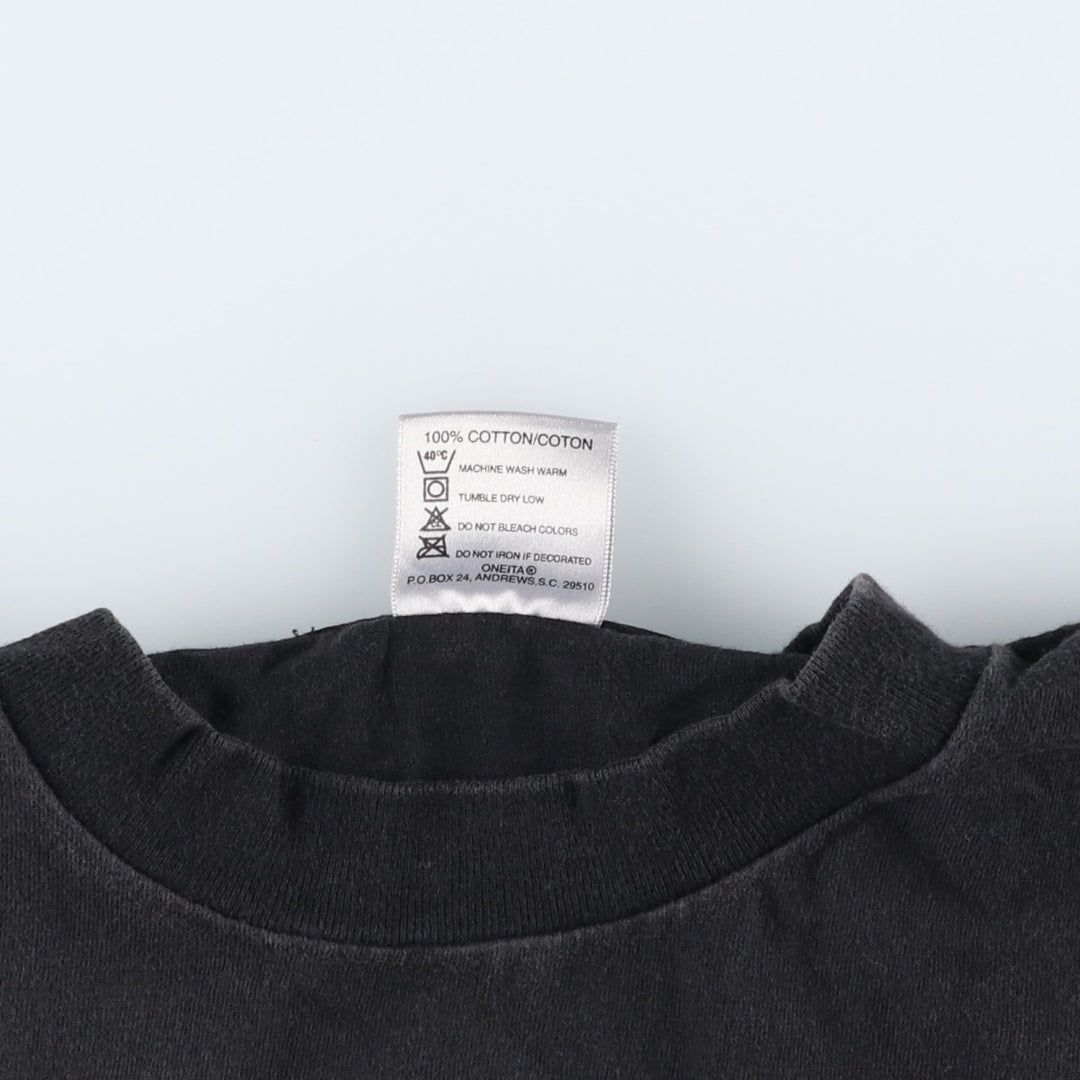 90'S ONEITA Souvenir T-shirt, Made in USA, Men's Size L (approx.), Vintage cotton black type Vintage Second Hand