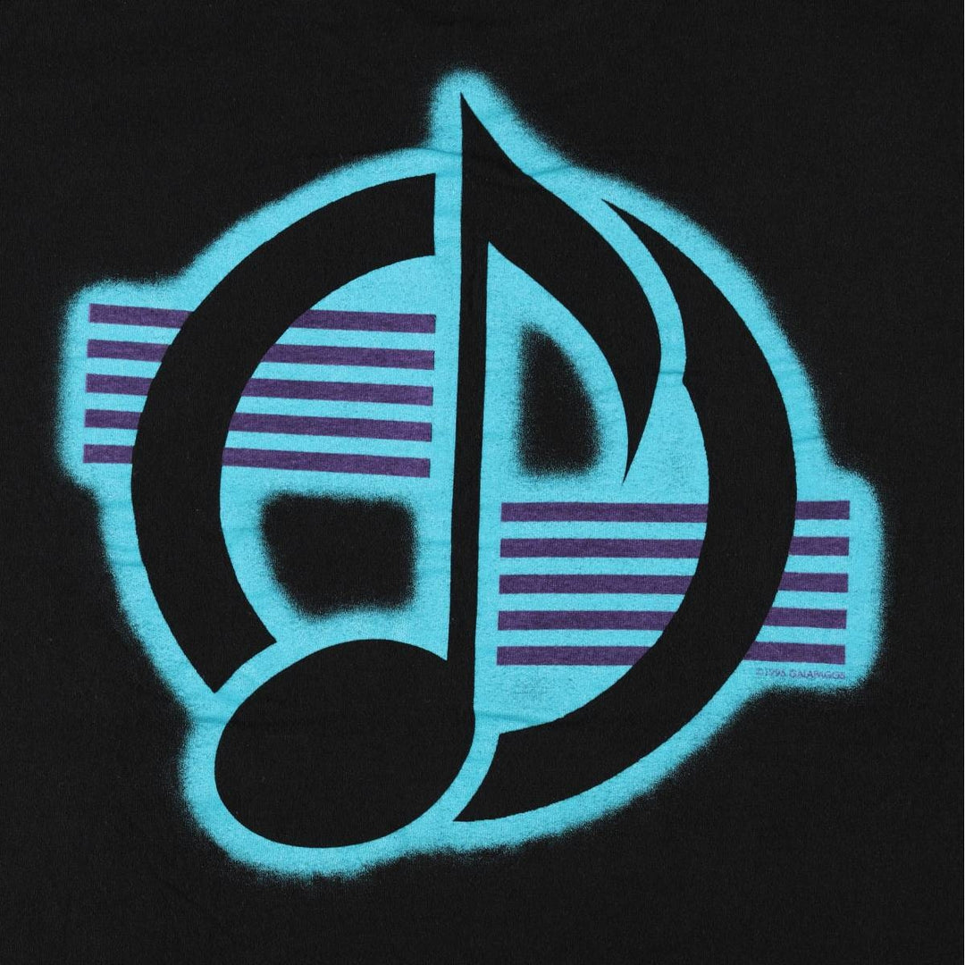 90'S Fruit of the Loom MHS Choir Print T-Shirt, Made in USA, Men's XL equivalent, Vintage cotton black type Vintage Second Hand