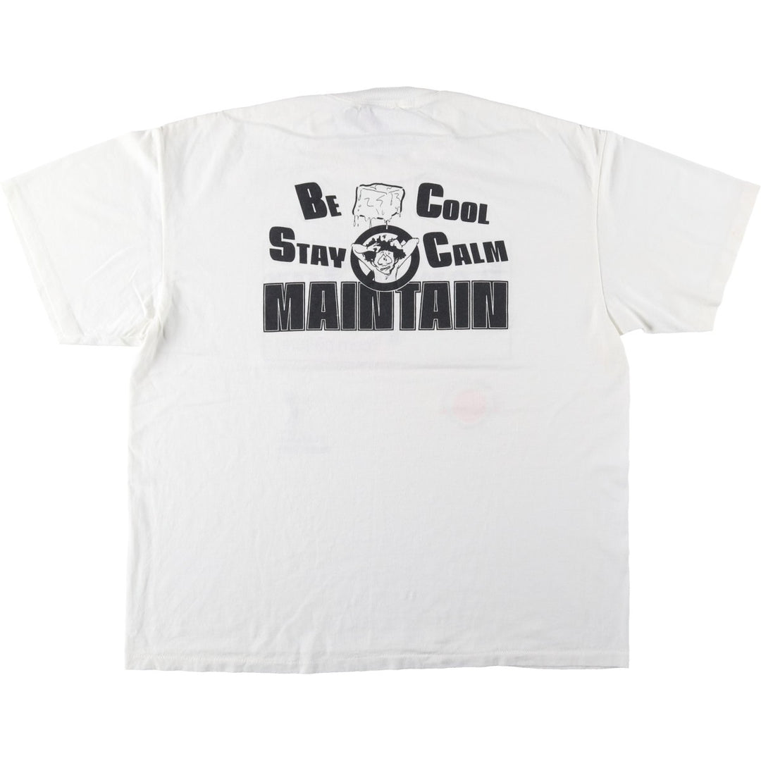 90'S ONEITA KompoZur Wrap T-Shirt, Men's XXL equivalent, Vintage cotton white type Vintage Second Hand