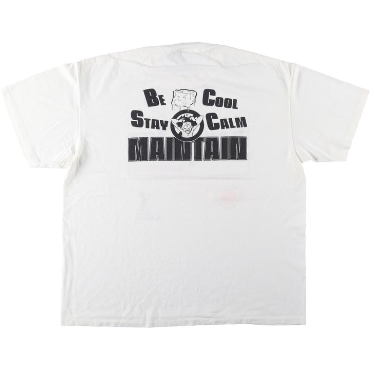 90'S ONEITA KompoZur Wrap T-Shirt, Men's XXL equivalent, Vintage cotton white type Vintage Second Hand