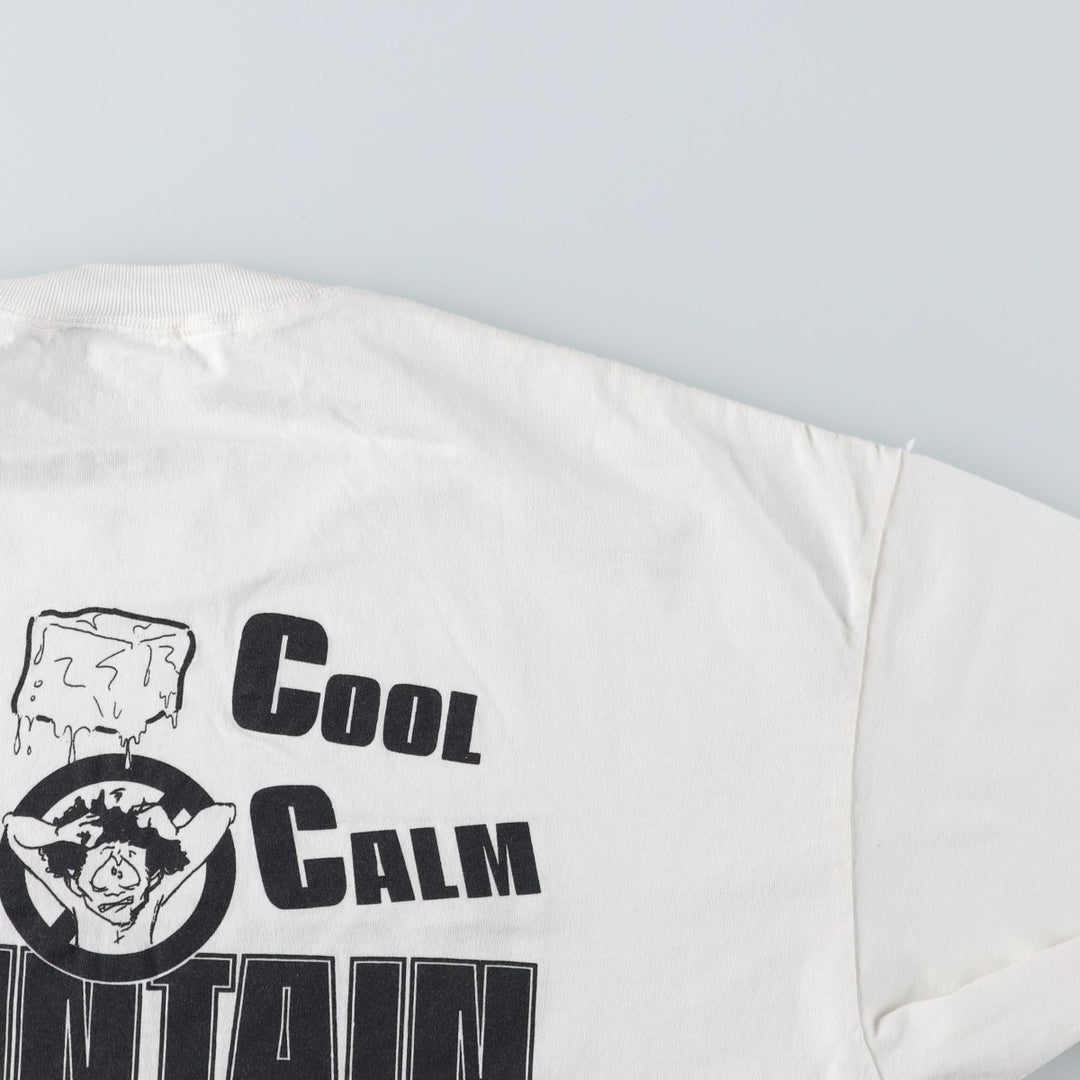 90'S ONEITA KompoZur Wrap T-Shirt, Men's XXL equivalent, Vintage cotton white type Vintage Second Hand