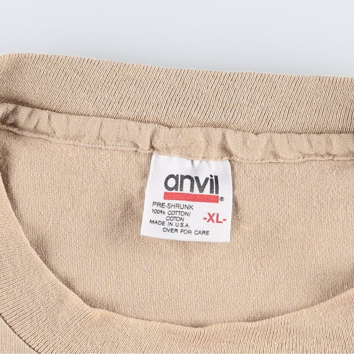 Anvil Photo T-Shirt, Made in USA, Men's XL (approx.) cotton beige type brown Vintage Second Hand
