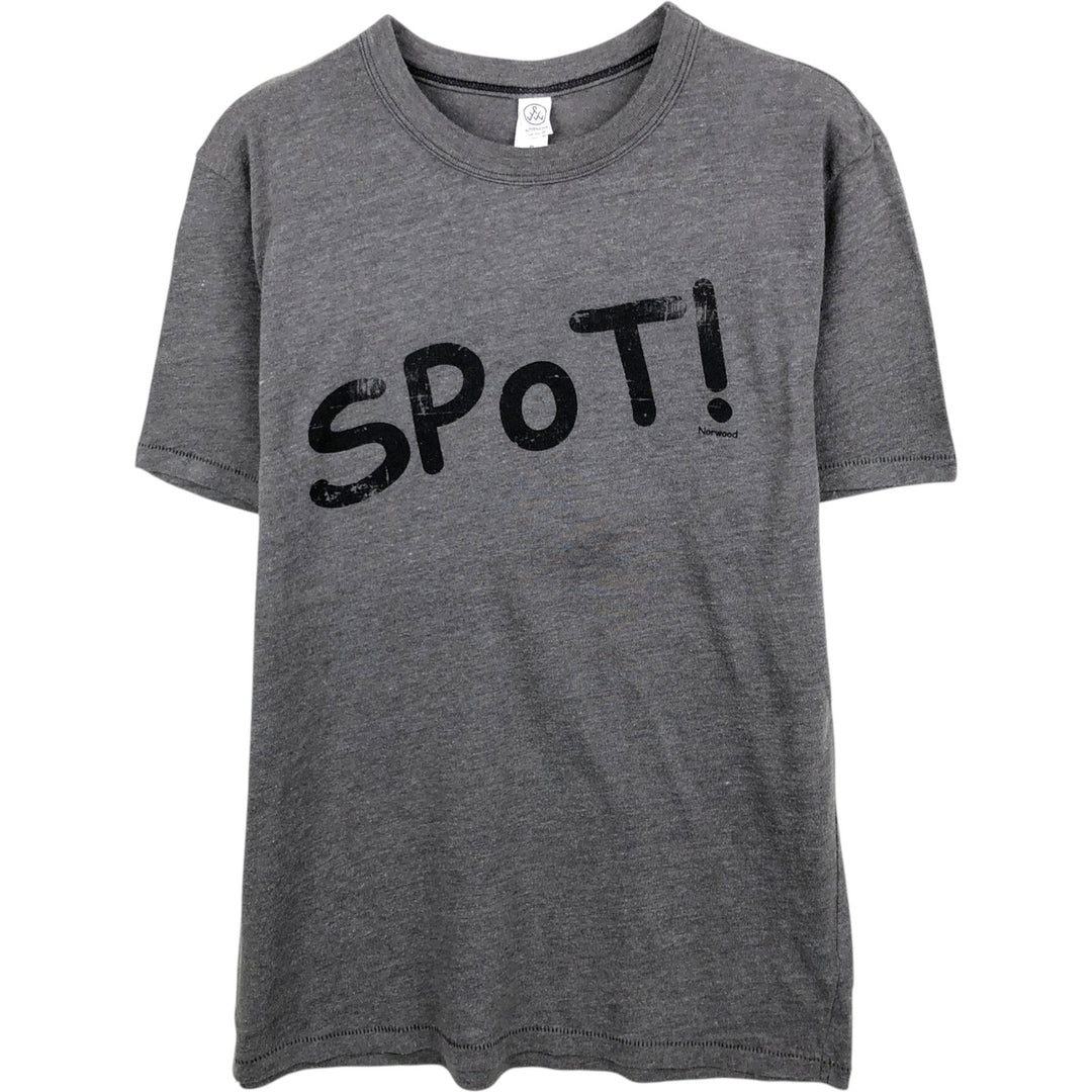 90'S ALTERNATEVE SPoT! Bagels by Perry advertising T-shirt, men's size S equivalent, vintage. unclear gray type Vintage Second Hand