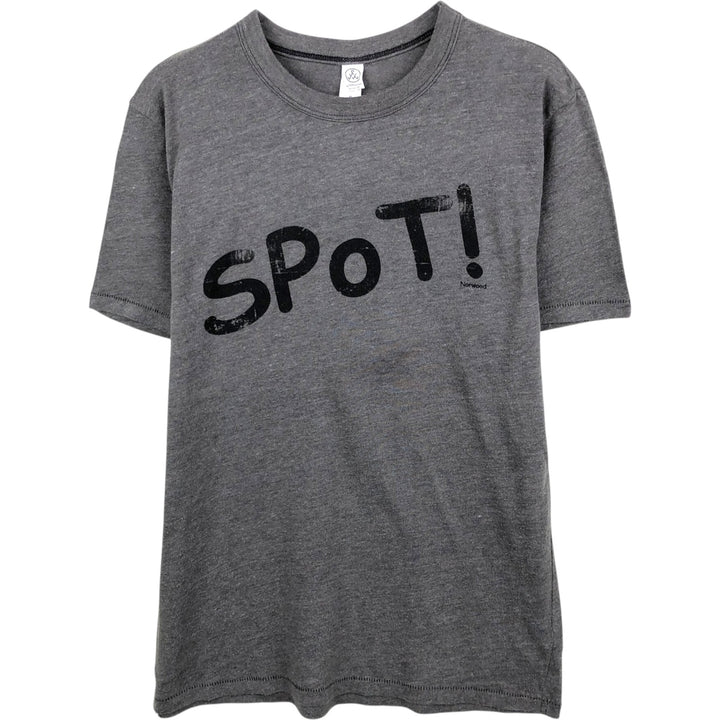 90'S ALTERNATEVE SPoT! Bagels by Perry advertising T-shirt, men's size S equivalent, vintage. unclear gray type Vintage Second Hand