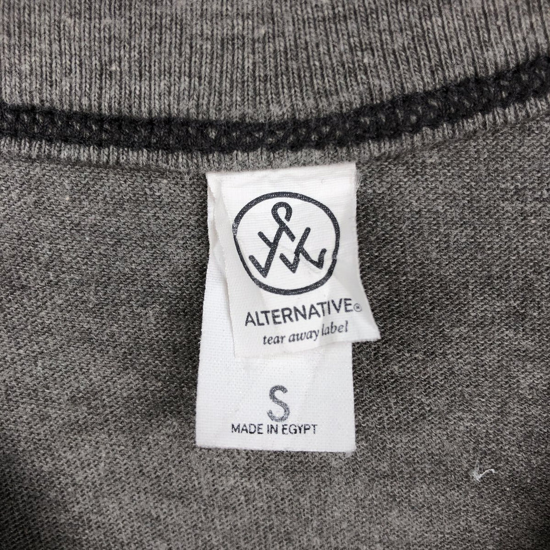 90'S ALTERNATEVE SPoT! Bagels by Perry advertising T-shirt, men's size S equivalent, vintage. unclear gray type Vintage Second Hand