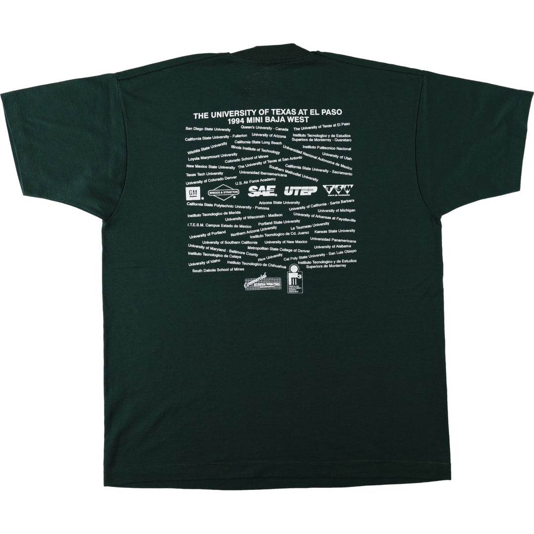 90'S Fruit of the Loom Best Printed T-shirt, Made in USA, Men's XL, Vintage cotton Green type dark green Vintage Second Hand