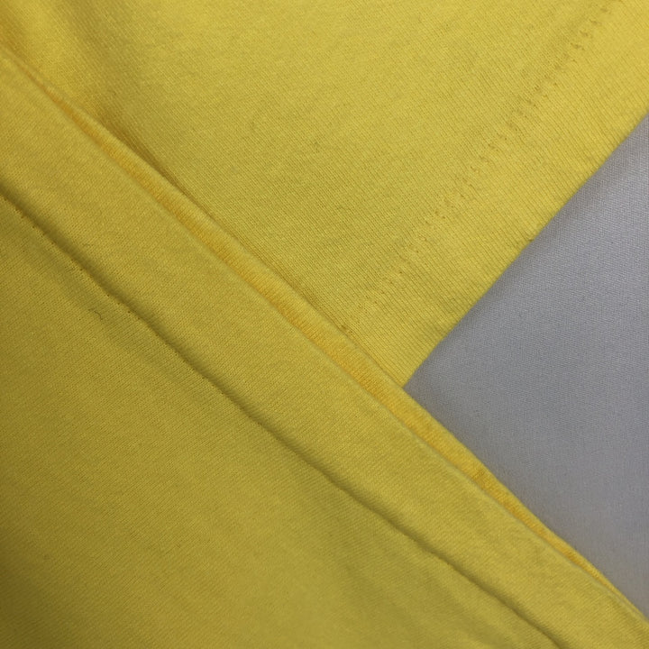 90'S Hanes BEEFY-T Advertising T-shirt, Men's XL size, Vintage cotton yellow type Vintage Second Hand