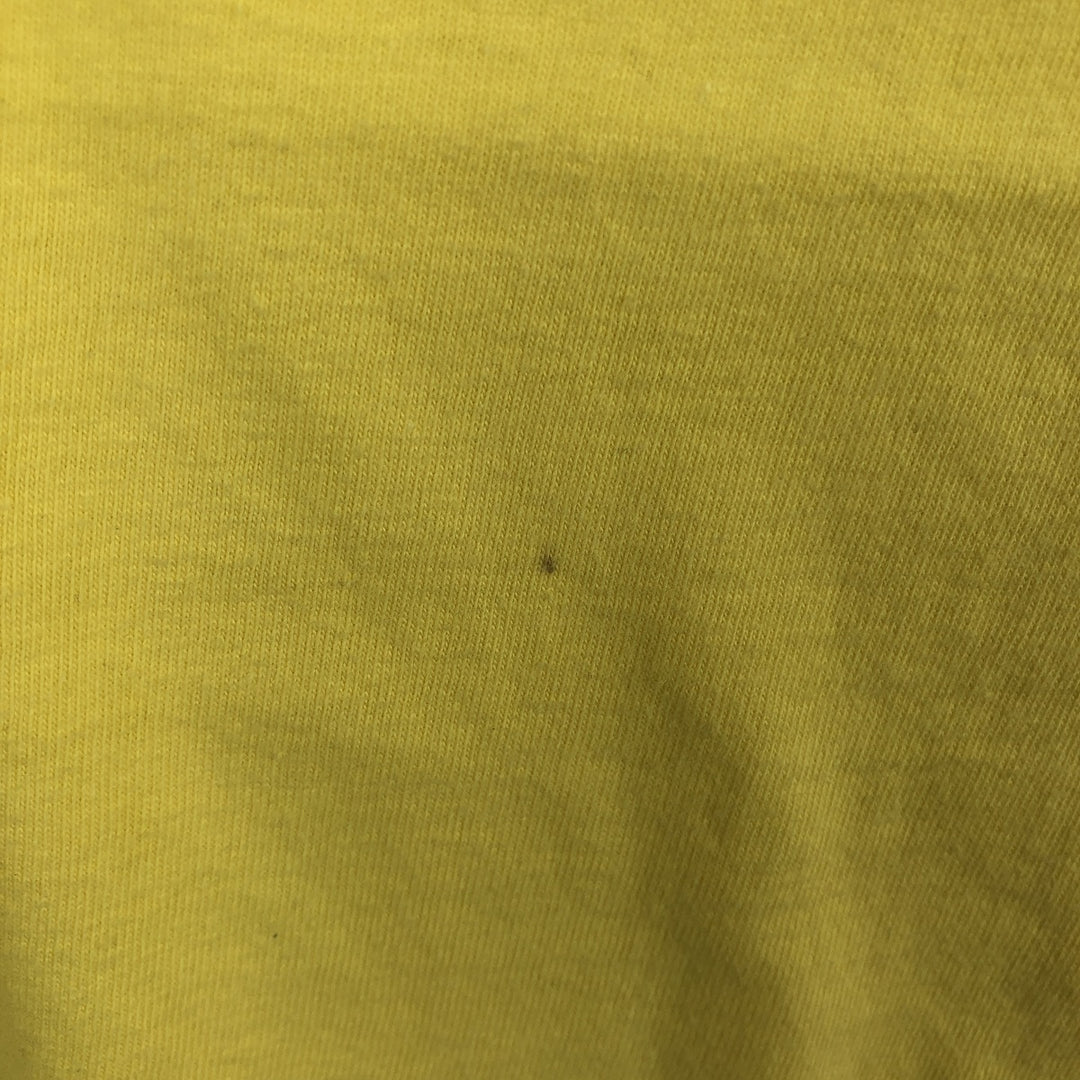 90'S Hanes BEEFY-T Advertising T-shirt, Men's XL size, Vintage cotton yellow type Vintage Second Hand