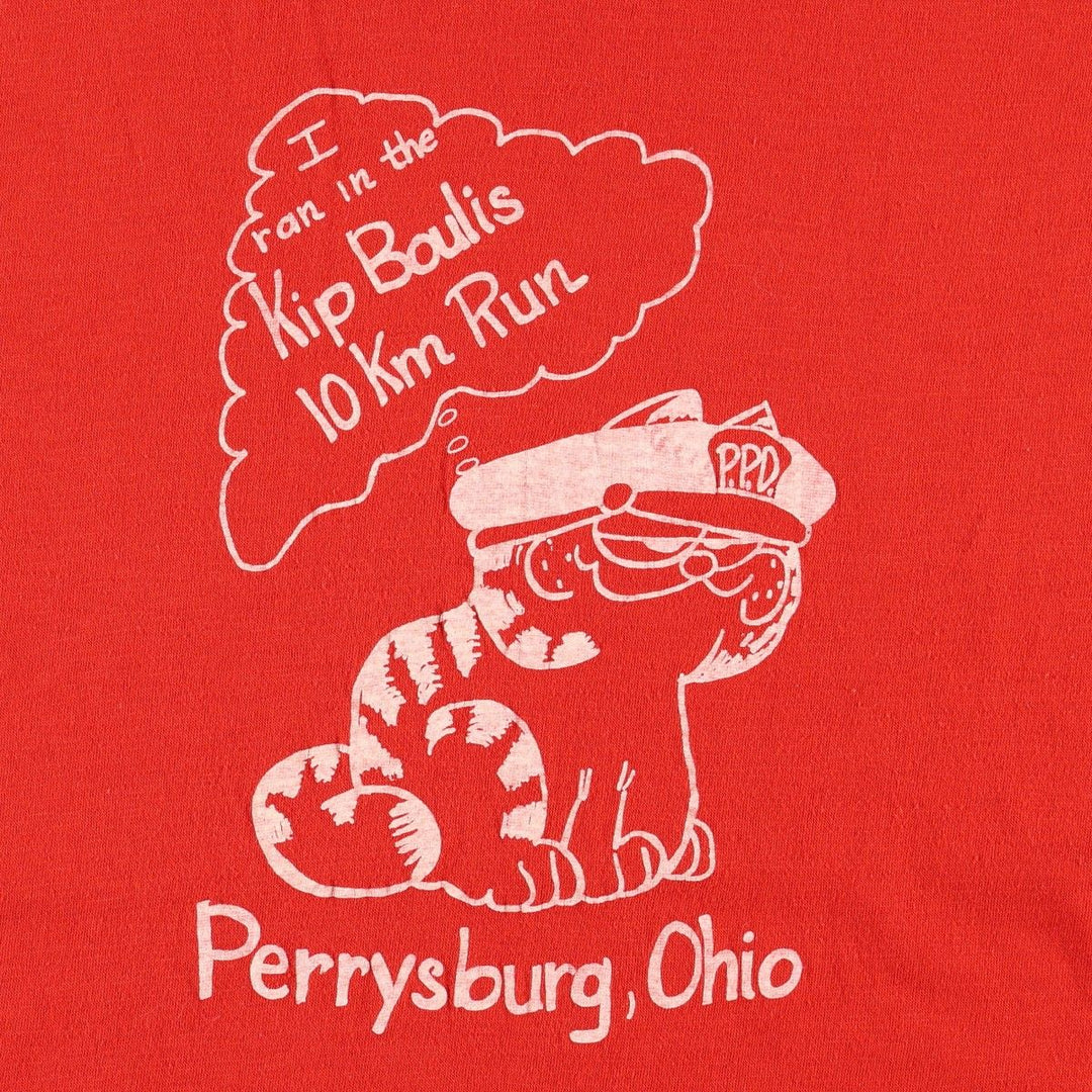 80'S Banton Print T-Shirt, Made in USA, Men's Size M (Equivalent), Vintage cotton red type Vintage Second Hand