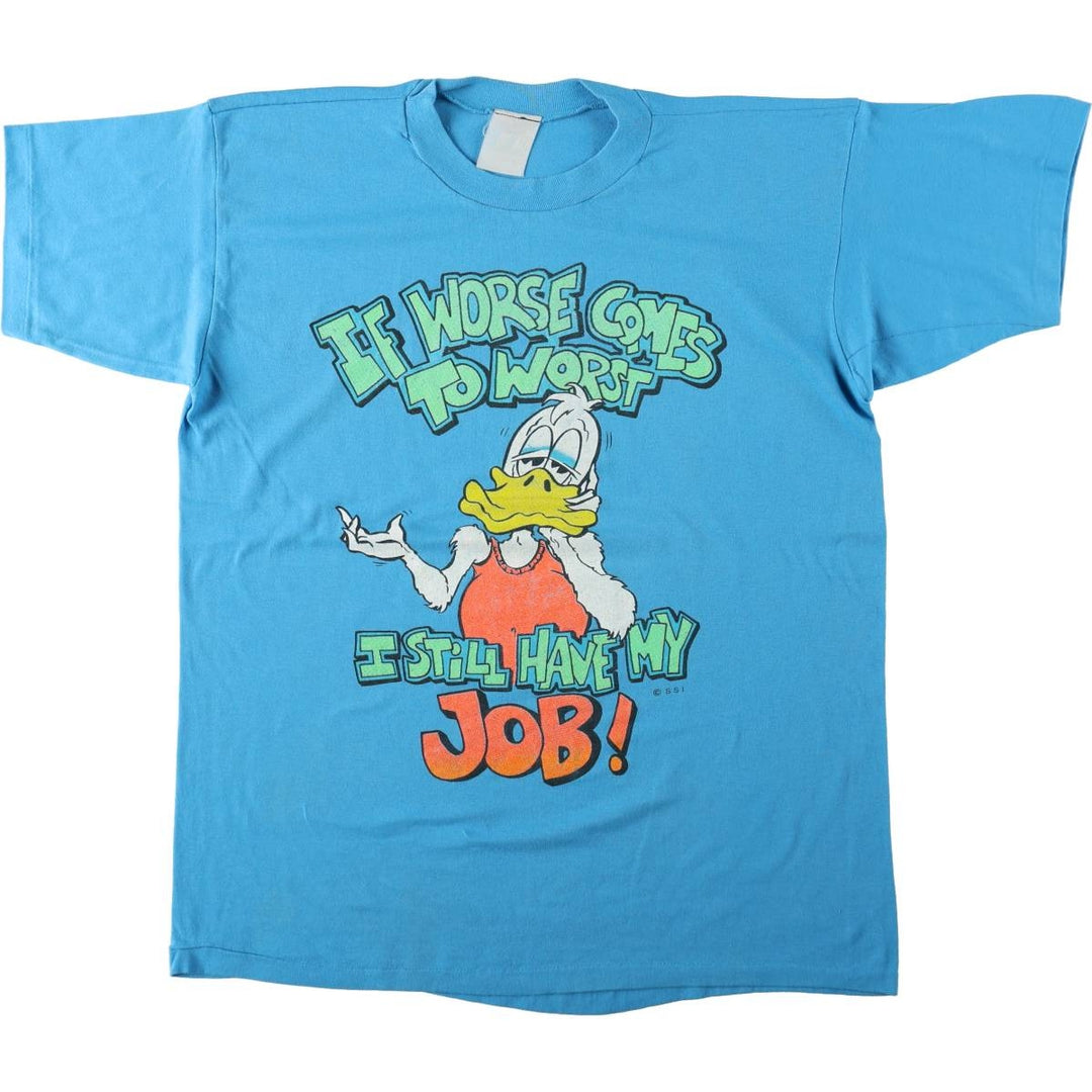 TOPHALF Printed T-Shirt, Men's XL (approx.) unclear Blue type light blue Vintage Second Hand