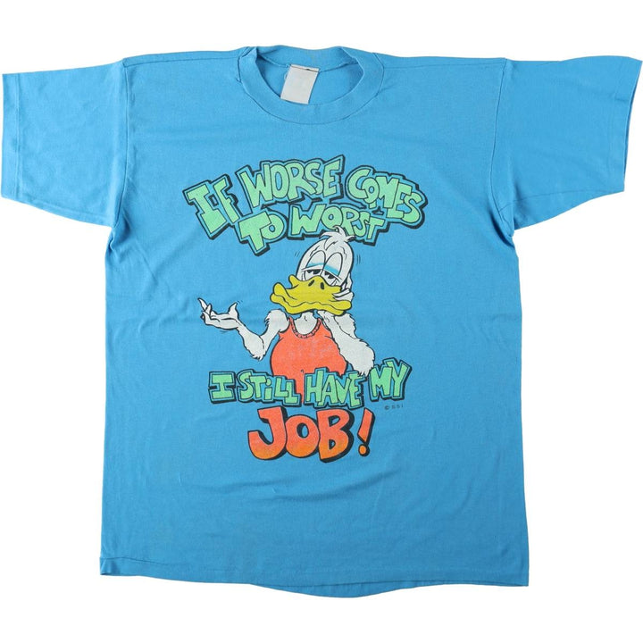 TOPHALF Printed T-Shirt, Men's XL (approx.) unclear Blue type light blue Vintage Second Hand