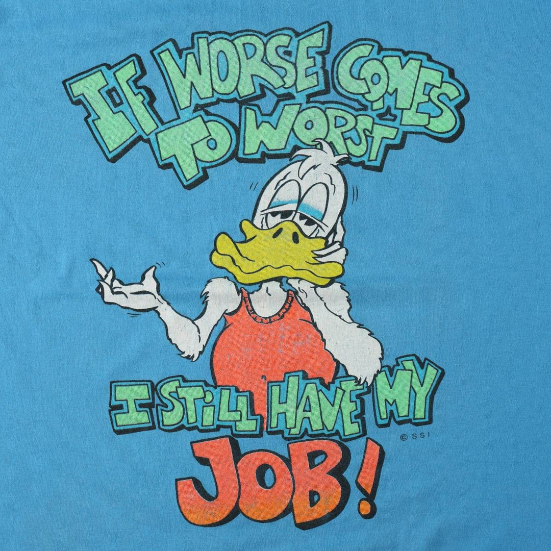 TOPHALF Printed T-Shirt, Men's XL (approx.) unclear Blue type light blue Vintage Second Hand