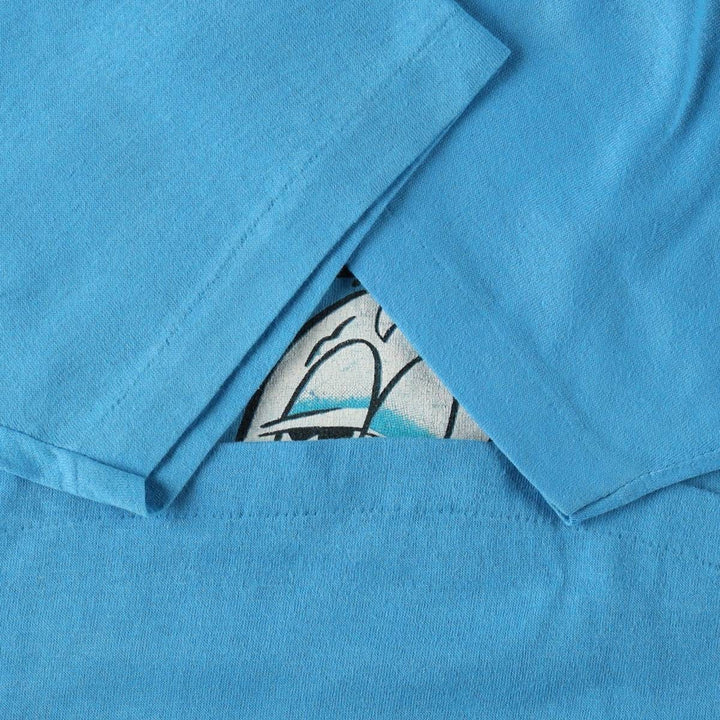 TOPHALF Printed T-Shirt, Men's XL (approx.) unclear Blue type light blue Vintage Second Hand