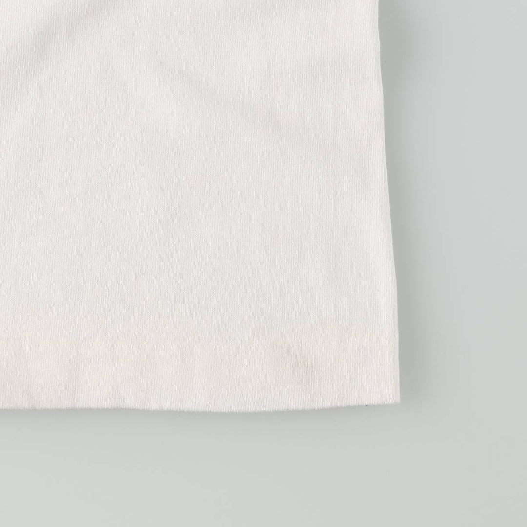 90'S Fruit of the Loom printed T-shirt, made in the USA, men's XL size, vintage cotton white type Vintage Second Hand