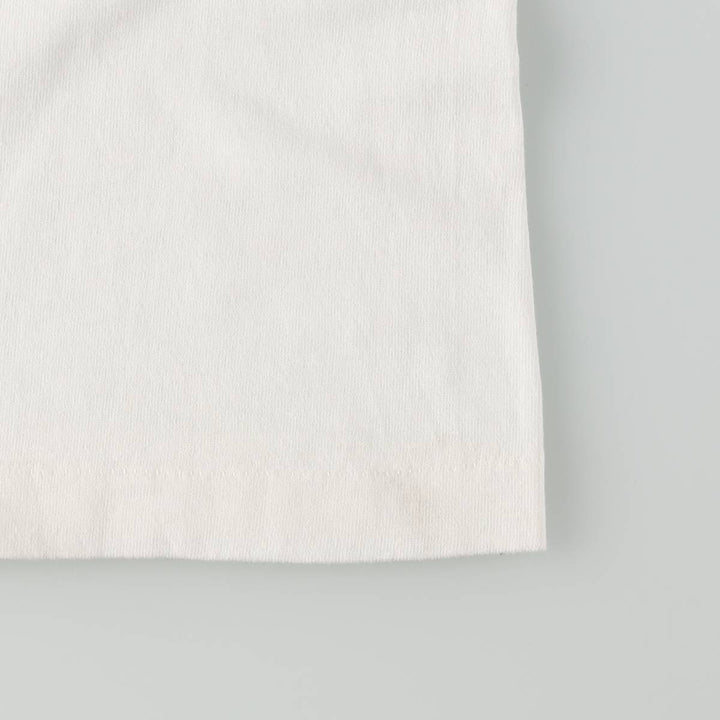 90'S Fruit of the Loom printed T-shirt, made in the USA, men's XL size, vintage cotton white type Vintage Second Hand