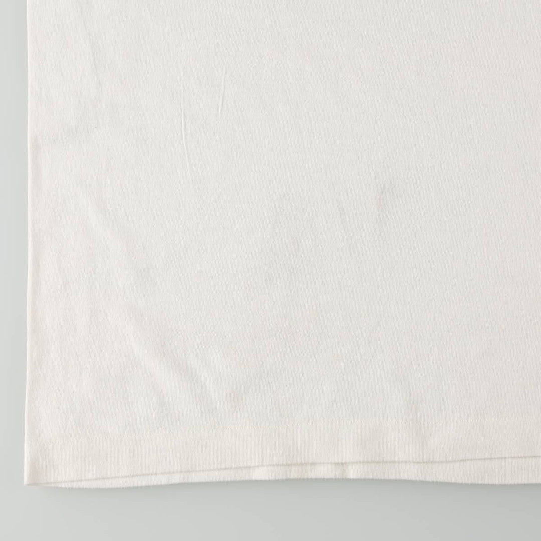 90'S Fruit of the Loom printed T-shirt, made in the USA, men's XL size, vintage cotton white type Vintage Second Hand