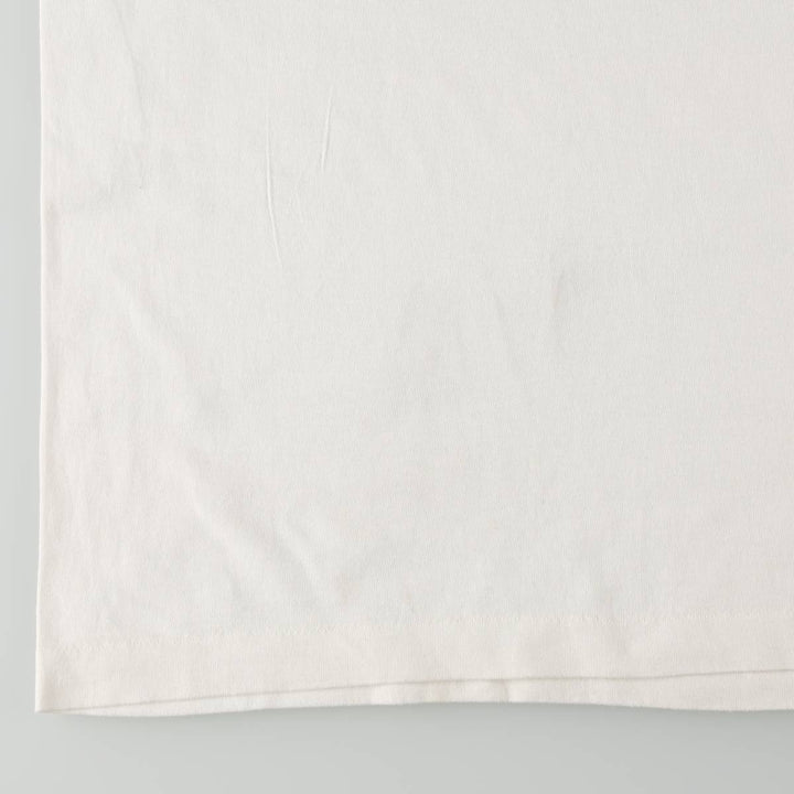 90'S Fruit of the Loom printed T-shirt, made in the USA, men's XL size, vintage cotton white type Vintage Second Hand
