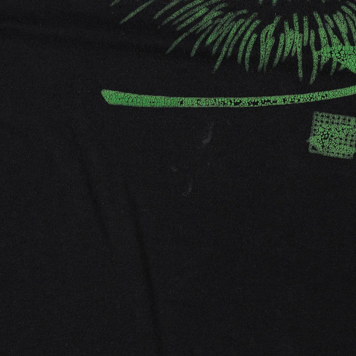 Animal Pattern Print T-Shirt, Made in Canada, Men's Size S (equivalent) cotton black type Vintage Second Hand