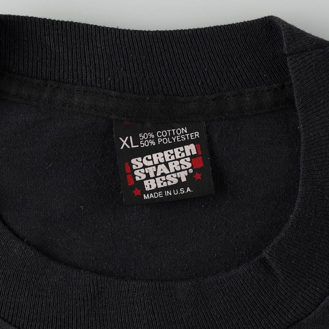 90'S Screen Stars Best Printed T-shirt Made in USA Men's XL Vintage cotton black type Vintage Second Hand