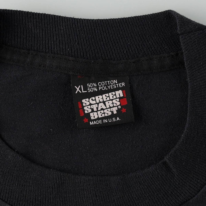 90'S Screen Stars Best Printed T-shirt Made in USA Men's XL Vintage cotton black type Vintage Second Hand