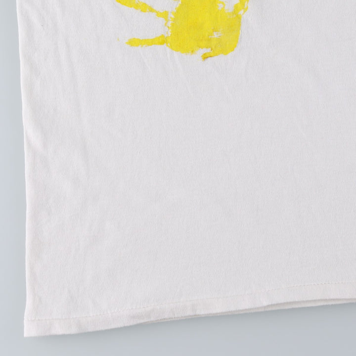 90'S SOLAR-T Message Print T-Shirt, Men's XL (approx.), Vintage cotton white type Vintage Second Hand