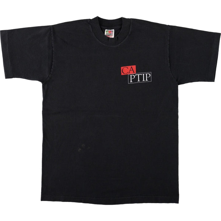 2000'S Fruit of the Loom Heavy Cotton Print T-Shirt, Men's Size M (approx.) cotton black type Vintage Second Hand