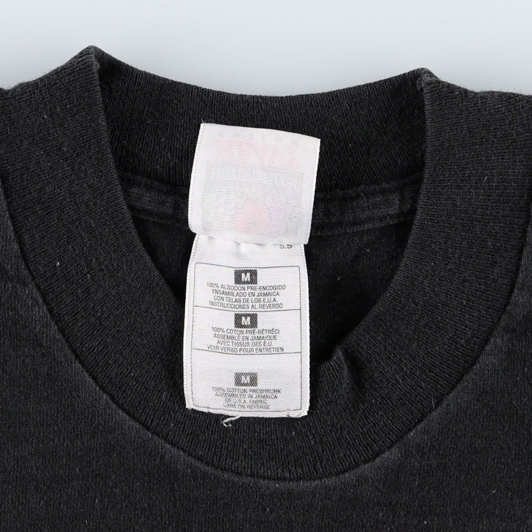 2000'S Fruit of the Loom Heavy Cotton Print T-Shirt, Men's Size M (approx.) cotton black type Vintage Second Hand