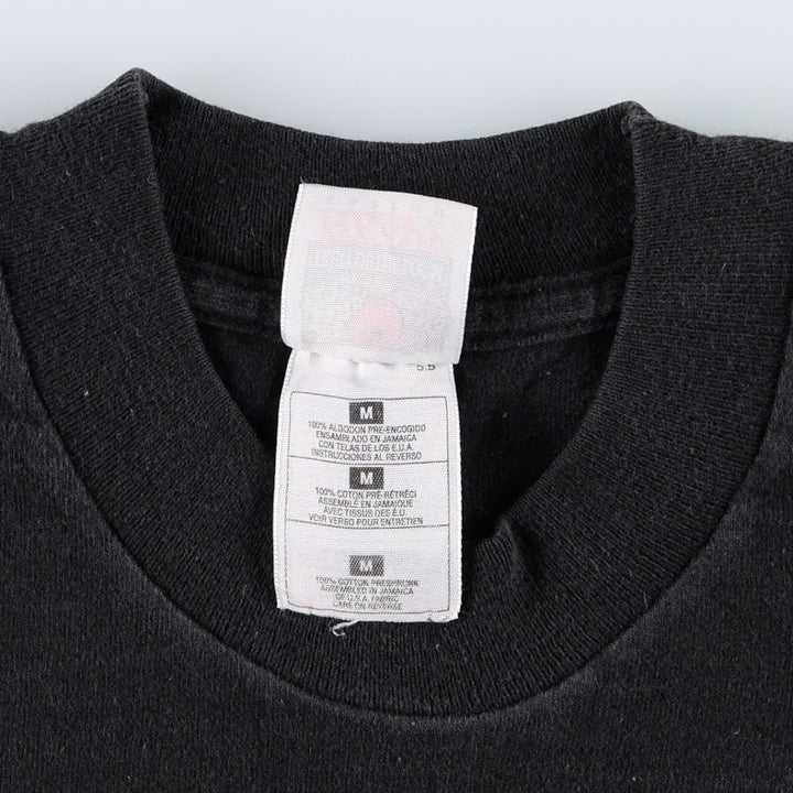2000'S Fruit of the Loom Heavy Cotton Print T-Shirt, Men's Size M (approx.) cotton black type Vintage Second Hand