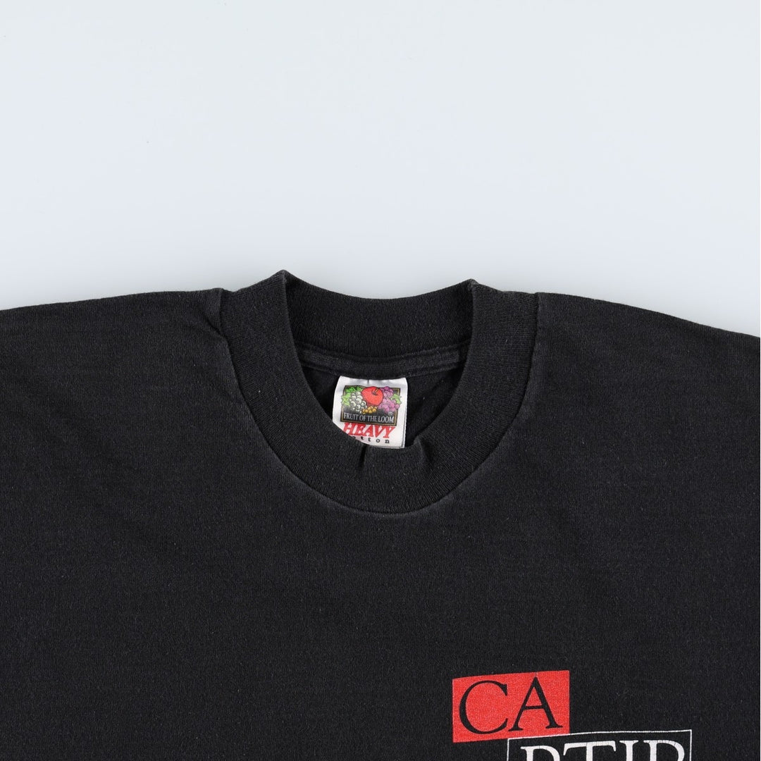 2000'S Fruit of the Loom Heavy Cotton Print T-Shirt, Men's Size M (approx.) cotton black type Vintage Second Hand