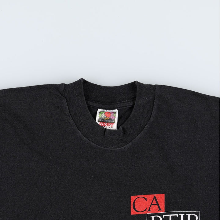 2000'S Fruit of the Loom Heavy Cotton Print T-Shirt, Men's Size M (approx.) cotton black type Vintage Second Hand