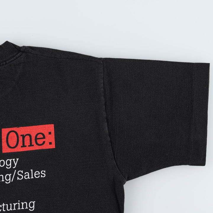 2000'S Fruit of the Loom Heavy Cotton Print T-Shirt, Men's Size M (approx.) cotton black type Vintage Second Hand