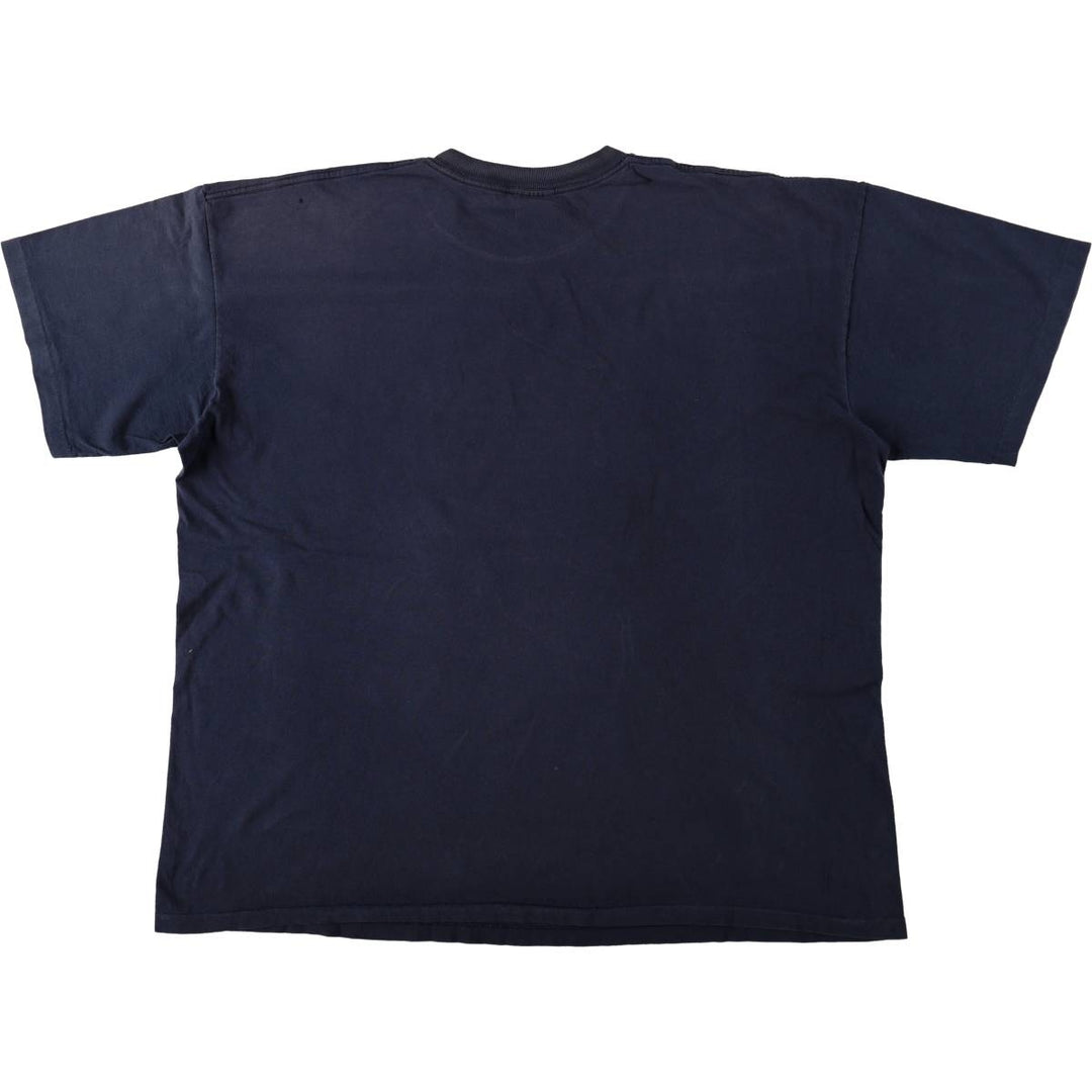 2000'S JENSEN Print T-Shirt, Made in USA, Men's Size XXXL (approx.) cotton navy blue type Vintage Second Hand