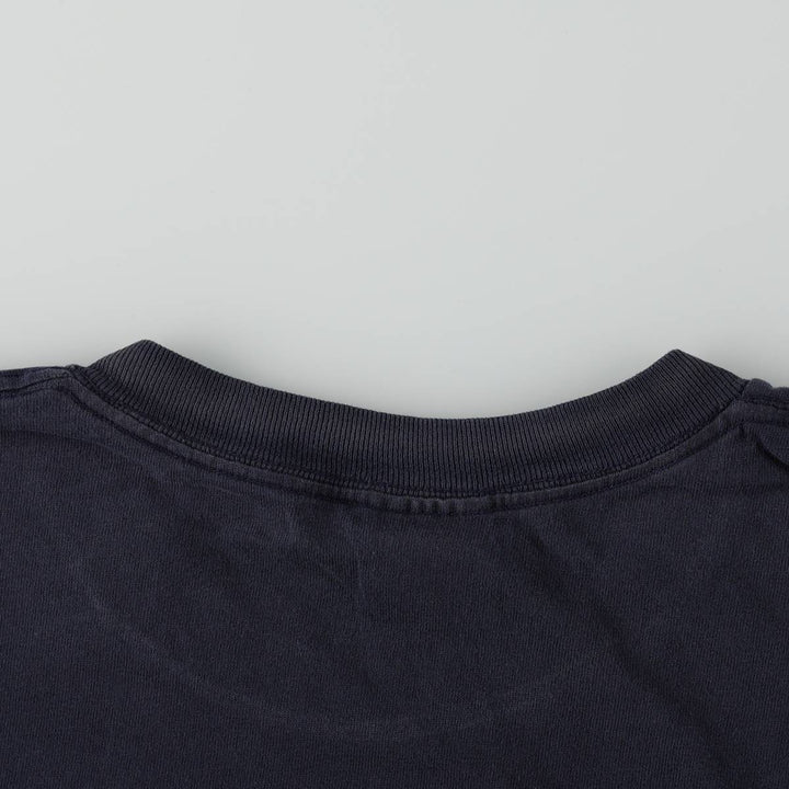 2000'S JENSEN Print T-Shirt, Made in USA, Men's Size XXXL (approx.) cotton navy blue type Vintage Second Hand