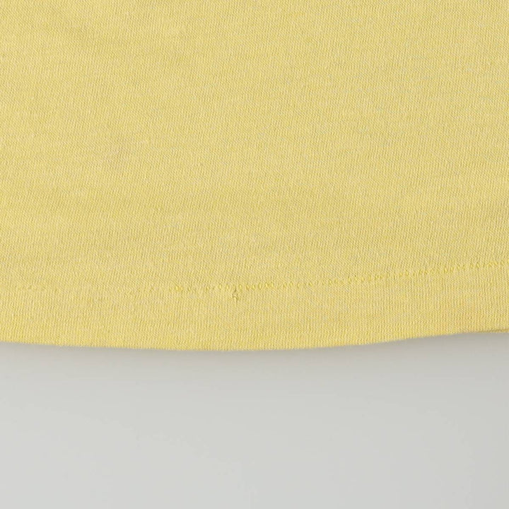 80'S Sportswear Print T-Shirt, Made in USA, Men's Size L (Equivalent), Vintage cotton yellow type Vintage Second Hand