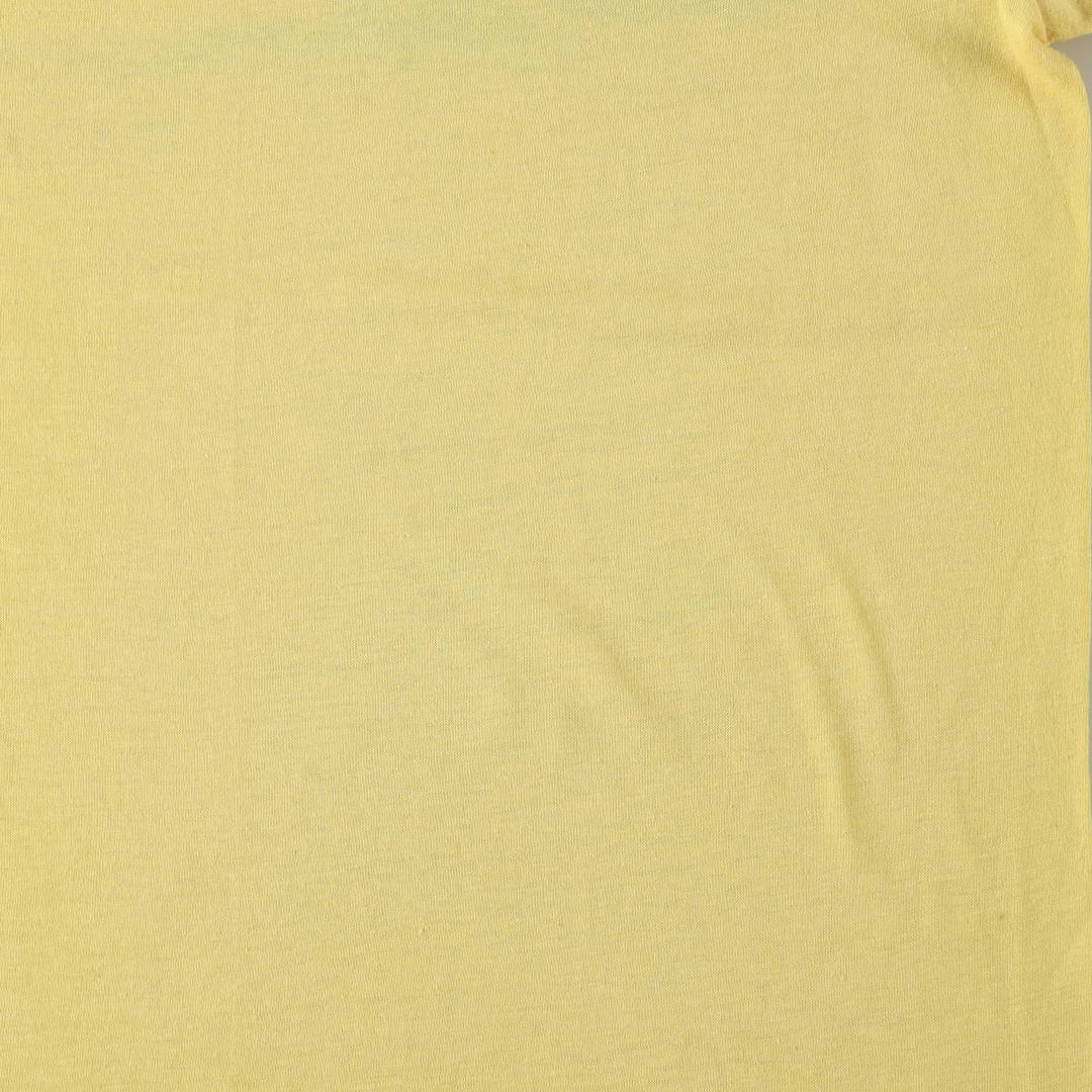 80'S Sportswear Print T-Shirt, Made in USA, Men's Size L (Equivalent), Vintage cotton yellow type Vintage Second Hand