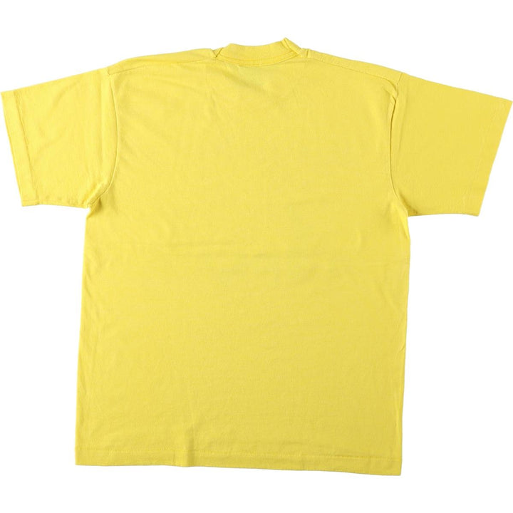 90'S Fruit of the Loom Best Print T-Shirt, Made in USA, Men's Size M (approx.), Vintage cotton yellow type Vintage Second Hand