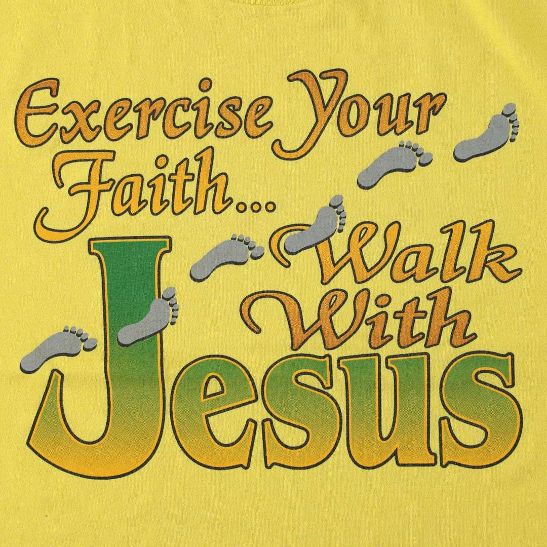 90'S Fruit of the Loom Best Print T-Shirt, Made in USA, Men's Size M (approx.), Vintage cotton yellow type Vintage Second Hand
