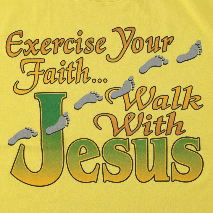 90'S Fruit of the Loom Best Print T-Shirt, Made in USA, Men's Size M (approx.), Vintage cotton yellow type Vintage Second Hand