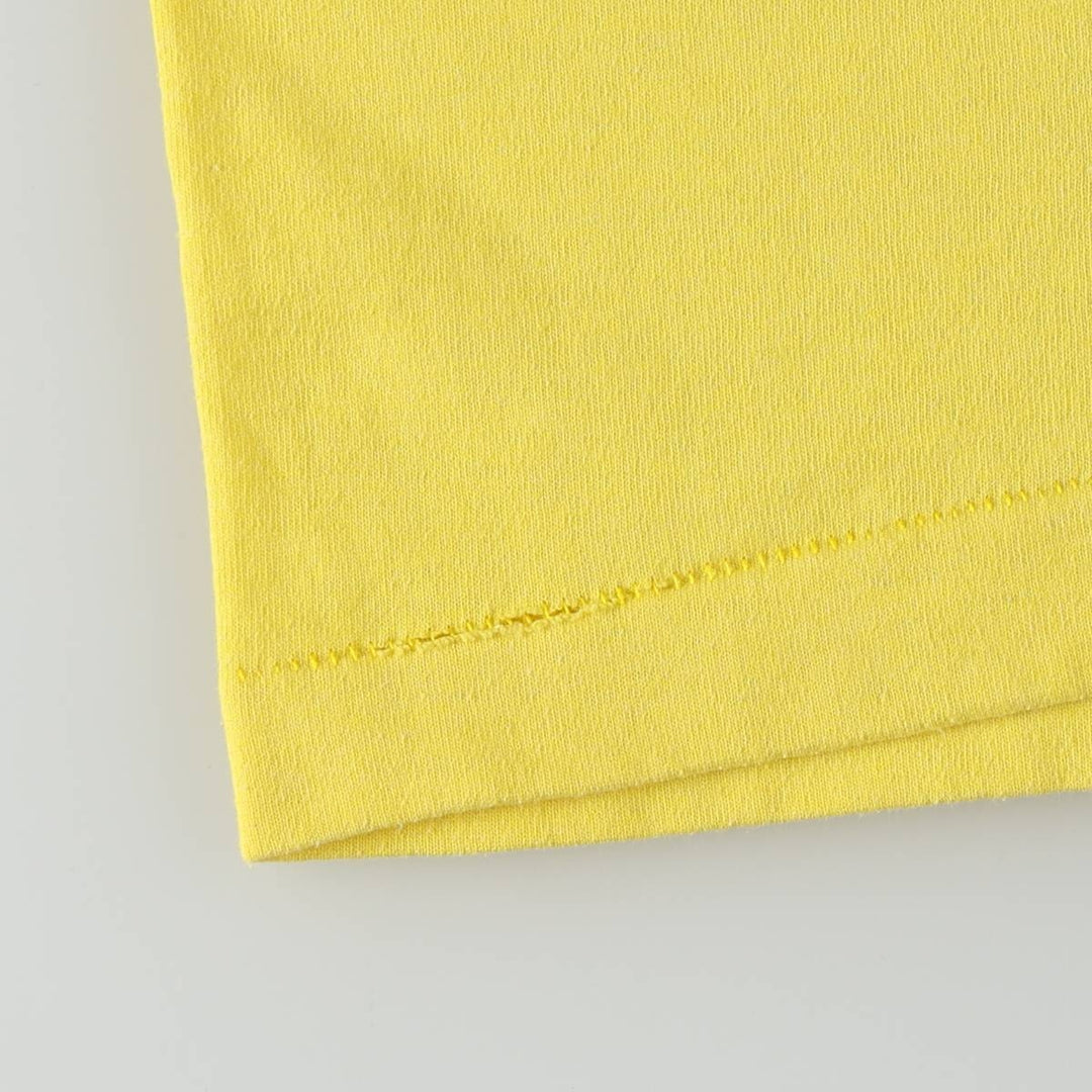 90'S Fruit of the Loom Best Print T-Shirt, Made in USA, Men's Size M (approx.), Vintage cotton yellow type Vintage Second Hand